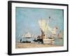 Sailing Boats, C, 1869 (Oil on Wood)-Eugene Louis Boudin-Framed Giclee Print