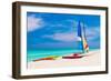 Sailing Boats, Catamarans, Kayaks and Water Bikes in the Beautiful Cuban Beach of Varadero-Kamira-Framed Photographic Print