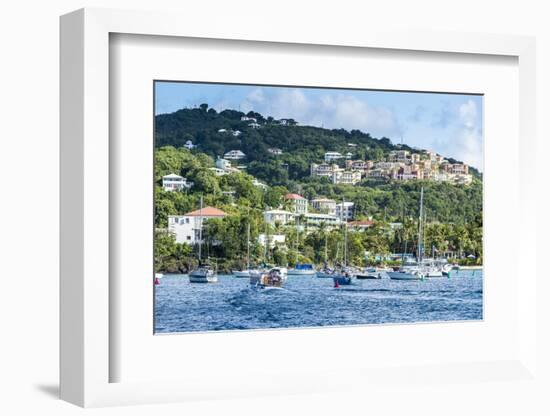 Sailing boats in Cruz Bay, St. John, Virgin Islands National Park, US Virgin Islands, West Indies,-Michael Runkel-Framed Photographic Print