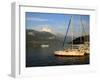 Sailing Boats in Evening Light, Moored on Lake Annecy, Rhone Alpes, France, Europe-Richardson Peter-Framed Photographic Print