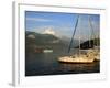 Sailing Boats in Evening Light, Moored on Lake Annecy, Rhone Alpes, France, Europe-Richardson Peter-Framed Photographic Print