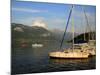 Sailing Boats in Evening Light, Moored on Lake Annecy, Rhone Alpes, France, Europe-Richardson Peter-Mounted Photographic Print