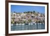 Sailing boats in Poros Island port, Saronic Island, Aegean Coast, Greek Islands, Greece-Matthew Williams-Ellis-Framed Photographic Print