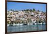 Sailing boats in Poros Island port, Saronic Island, Aegean Coast, Greek Islands, Greece-Matthew Williams-Ellis-Framed Photographic Print