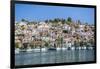 Sailing boats in Poros Island port, Saronic Island, Aegean Coast, Greek Islands, Greece-Matthew Williams-Ellis-Framed Photographic Print