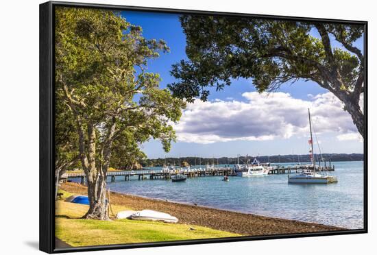 Sailing Boats in Russell Harbour, Bay of Islands, Northland Region, North Island, New Zealand-Matthew Williams-Ellis-Framed Photographic Print