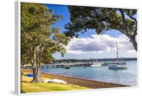 Sailing Boats in Russell Harbour, Bay of Islands, Northland Region, North Island, New Zealand-Matthew Williams-Ellis-Framed Photographic Print