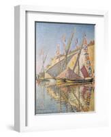 Sailing Boats in St. Tropez Harbour, 1893-Paul Signac-Framed Giclee Print