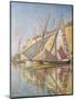 Sailing Boats in St. Tropez Harbour, 1893-Paul Signac-Mounted Giclee Print