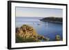 Sailing Boats in the Bay of Fetovaia at Sunset, Island of Elba, Livorno Province, Tuscany, Italy-Markus Lange-Framed Photographic Print