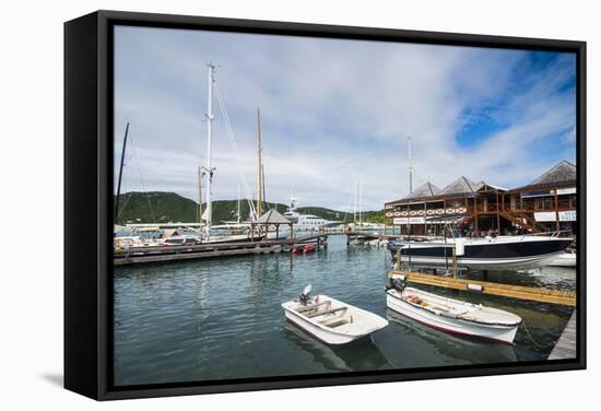 Sailing Boats in the Falmouth Harbour-Michael Runkel-Framed Stretched Canvas