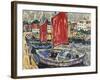 Sailing boats in the Harbor, 1912-Arthur Segal-Framed Giclee Print