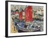 Sailing boats in the Harbor, 1912-Arthur Segal-Framed Giclee Print