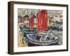 Sailing boats in the Harbor, 1912-Arthur Segal-Framed Giclee Print