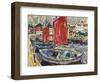 Sailing boats in the Harbor, 1912-Arthur Segal-Framed Giclee Print