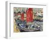 Sailing boats in the Harbor, 1912-Arthur Segal-Framed Giclee Print