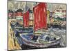 Sailing boats in the Harbor, 1912-Arthur Segal-Mounted Giclee Print
