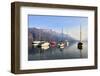 Sailing boats in the harbour at Borgo di Pescallo in Bellagio, Lake Como, Lombardy, Italy-Simon Montgomery-Framed Photographic Print