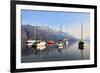 Sailing boats in the harbour at Borgo di Pescallo in Bellagio, Lake Como, Lombardy, Italy-Simon Montgomery-Framed Photographic Print
