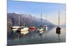 Sailing boats in the harbour at Borgo di Pescallo in Bellagio, Lake Como, Lombardy, Italy-Simon Montgomery-Mounted Photographic Print