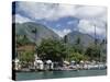 Sailing Boats in the Harbour of Lahaina, an Old Whaling Station, West Coast, Hawaii-Tony Waltham-Stretched Canvas