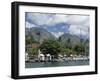 Sailing Boats in the Harbour of Lahaina, an Old Whaling Station, West Coast, Hawaii-Tony Waltham-Framed Photographic Print
