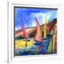 Sailing Boats In The Sea-balaikin2009-Framed Art Print