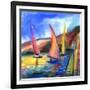 Sailing Boats In The Sea-balaikin2009-Framed Art Print