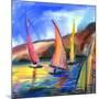 Sailing Boats In The Sea-balaikin2009-Mounted Art Print
