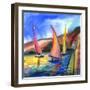 Sailing Boats In The Sea-balaikin2009-Framed Art Print