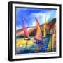 Sailing Boats In The Sea-balaikin2009-Framed Art Print