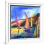 Sailing Boats In The Sea-balaikin2009-Framed Art Print