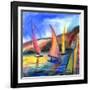 Sailing Boats In The Sea-balaikin2009-Framed Art Print