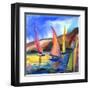 Sailing Boats In The Sea-balaikin2009-Framed Art Print