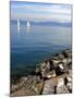 Sailing Boats, Lac Leman, Evian-Les Bains, Haute-Savoie, France, Europe-Richardson Peter-Mounted Photographic Print