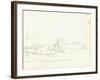 Sailing Boats Leaving a Port (Pencil on Paper)-Claude Monet-Framed Giclee Print