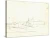 Sailing Boats Leaving a Port (Pencil on Paper)-Claude Monet-Stretched Canvas
