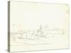 Sailing Boats Leaving a Port (Pencil on Paper)-Claude Monet-Stretched Canvas