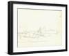 Sailing Boats Leaving a Port (Pencil on Paper)-Claude Monet-Framed Giclee Print