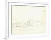 Sailing Boats Leaving a Port (Pencil on Paper)-Claude Monet-Framed Giclee Print