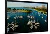 Sailing boats moored at Montrose Harbor, Chicago, Illinois, USA-null-Framed Photographic Print