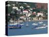 Sailing Boats Moored Off Charlotte Amalie, St. Thomas, U.S. Virgin Islands, West Indies, Caribbean-Ken Gillham-Stretched Canvas