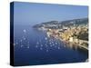 Sailing Boats Off the Coast of Villefrance-Sur-Mer, Provence, France-Robert Harding-Stretched Canvas