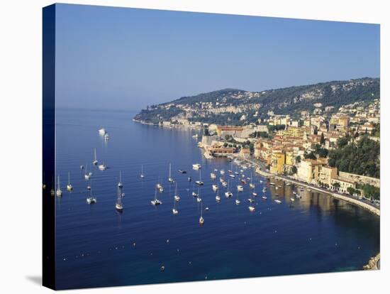 Sailing Boats Off the Coast of Villefrance-Sur-Mer, Provence, France-Robert Harding-Stretched Canvas