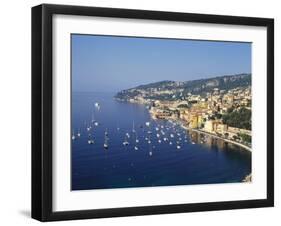 Sailing Boats Off the Coast of Villefrance-Sur-Mer, Provence, France-Robert Harding-Framed Photographic Print