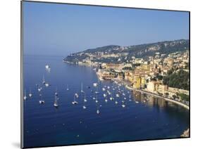 Sailing Boats Off the Coast of Villefrance-Sur-Mer, Provence, France-Robert Harding-Mounted Photographic Print