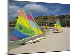 Sailing Boats on the Beach at the St. James Club, Antigua, Leeward Islands, West Indies-Lightfoot Jeremy-Mounted Photographic Print
