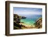 Sailing boats seen from La Coupee, Sark Island, Channel Islands, United Kingdom-Photo Escapes-Framed Photographic Print