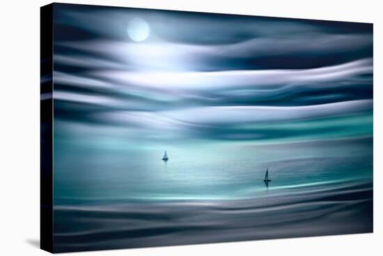 Sailing by Moonlight-Ursula Abresch-Stretched Canvas