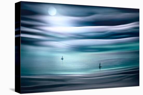 Sailing by Moonlight-Ursula Abresch-Stretched Canvas